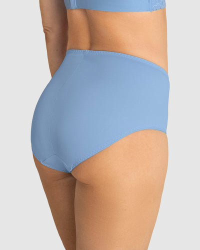 Bloomer clásico de control suave con toques de encaje en abdomen#color_b47-azul