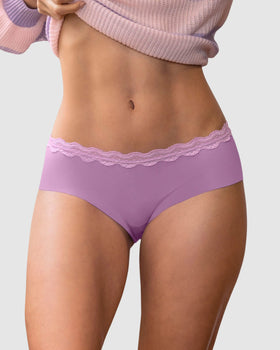 Bloomer hipster con encaje en cintura tiro medio#color_412-lila-oscuro