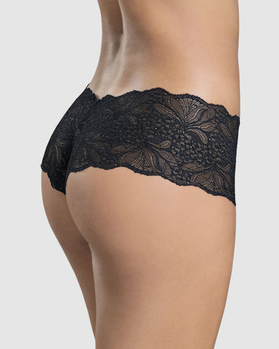 Bloomer estilo cachetero elaborado en encaje#color_700-negro