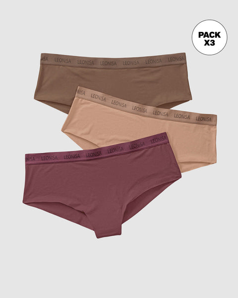 Bloomers cacheteros paquete x 3 ultracómodos#color_s05-arena-vino-aceituna