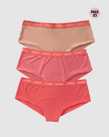 Bloomers cacheteros paquete x 3 ultracómodos#color_s07-coral-rosado-claro-rosado-medio