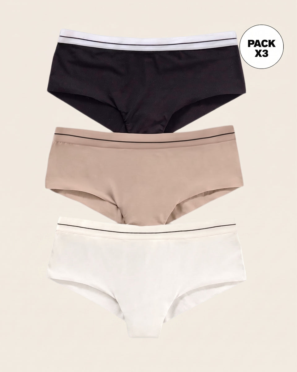Bloomers cacheteros paquete x 3 ultracómodos
