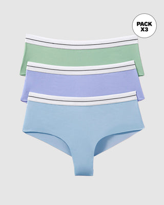 Bloomers cacheteros paquete x 3 ultracómodos#color_s19-verde-medio-morado-claro-azul-claro