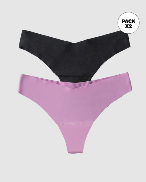 Hilos de efecto invisible en paquete x 2#color_s02-negro-rosado