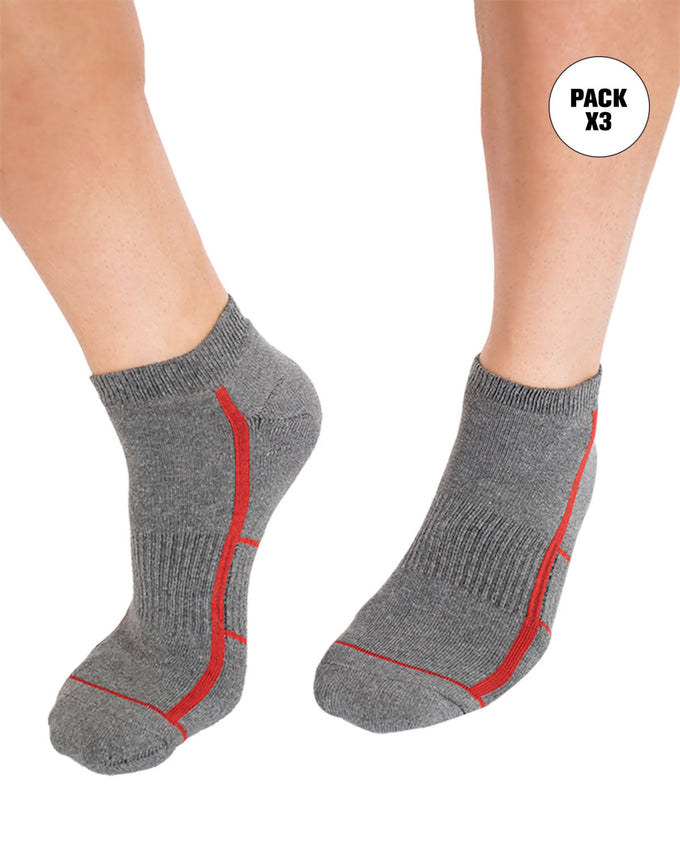 Px3 calcetín deportivo corto masculino surtido de colores#color_s02-surtido-gris-negro-blanco