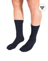 Px3 calcetín casual de caña alta masculino surtido de colores#color_s01-azul-rayas-puntos