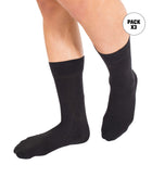 Px3 calcetín casual de caña alta masculino surtido de colores