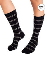 Px3 calcetín casual de caña alta femenino surtido de colores#color_s01-surtido-cafe-marfil-negro