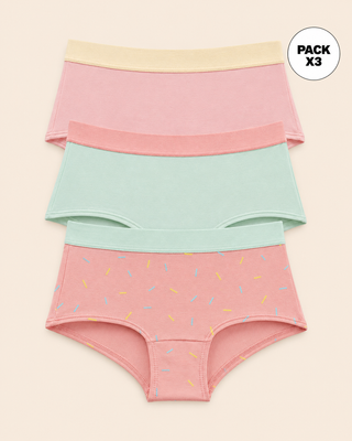 Hipster x3 para niña#color_s08-verde-menta-rosado-estampado-chispitas-rosado-claro