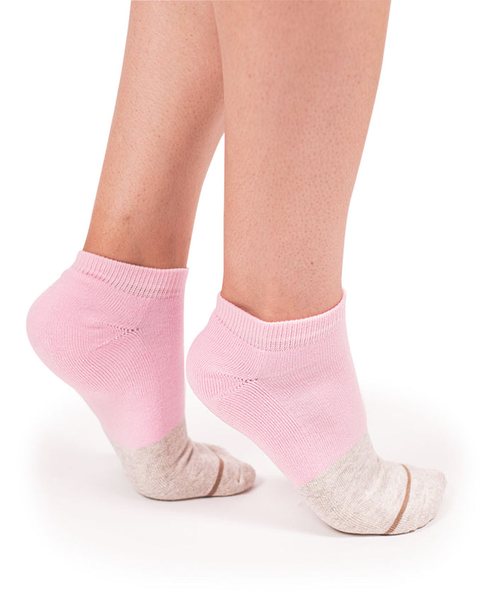 Calcetines tipo calceta de algodón con media toalla en planta del pie#color_301-rosado