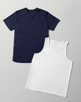 Camiseta pack x 2 incluye sin mangas y manga corta#color_982-surtido