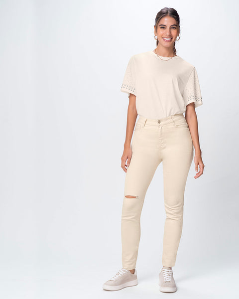 Jeans skinny esenciales para mujer#color_018-marfil