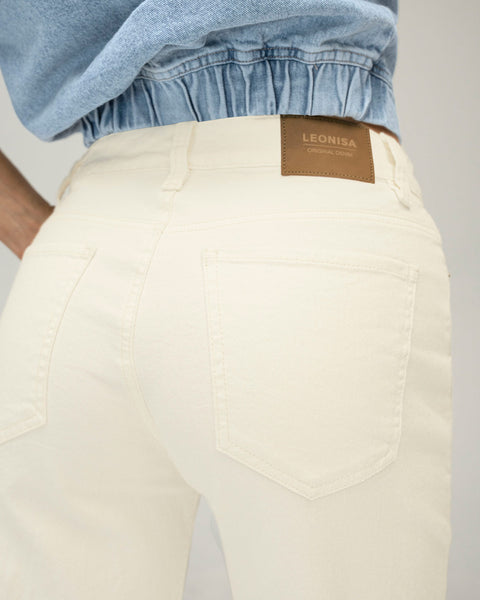 Jean ruedo ancho esencial para mujer#color_018-marfil
