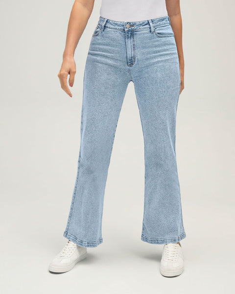 Jean ruedo ancho esencial para mujer#color_022-azul-claro