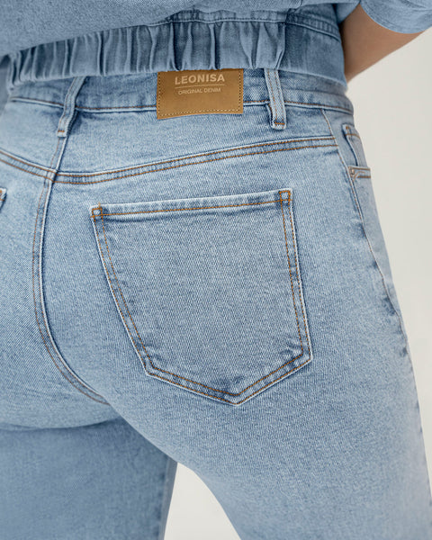 Jean ruedo ancho esencial para mujer#color_022-azul-claro