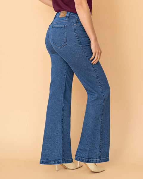 Jean ruedo ancho esencial para mujer#color_052-azul-medio