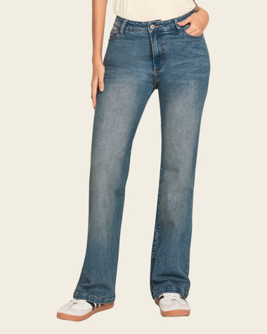 Jean ruedo ancho esencial para mujer#color_059-azul-oscuro
