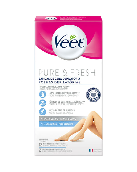 Veet® Bandas depilatorias corporales para Pieles  Sensibles x 12#color_100-corporales