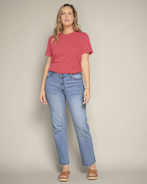 Blusa manga corta con mensaje en el frente#color_103-coral