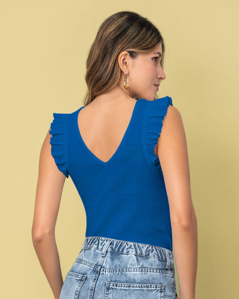 Blusa sin mangas con bolero#color_915-azul