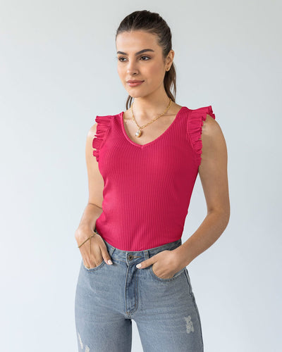 Blusa sin mangas con bolero#color_962-fuscia