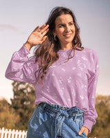 Suéter oversized con volumen en mangas#color_043-lila