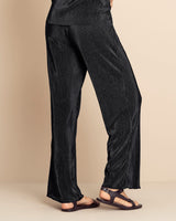 Pantalón ruedo ancho con elástico en cintura#color_700-negro