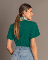 Blusa básica manga corta con cuello redondo#color_601-verde