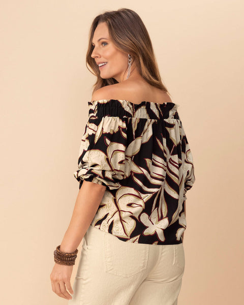 Blusa estampada con cuello bandeja#color_008-hojas