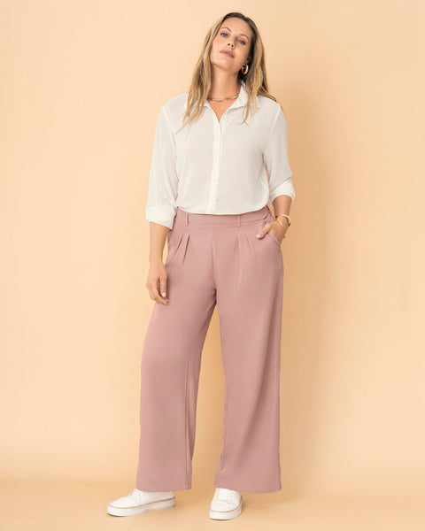 Blusa manga larga elaborada en tela con transparencia#color_018-marfil