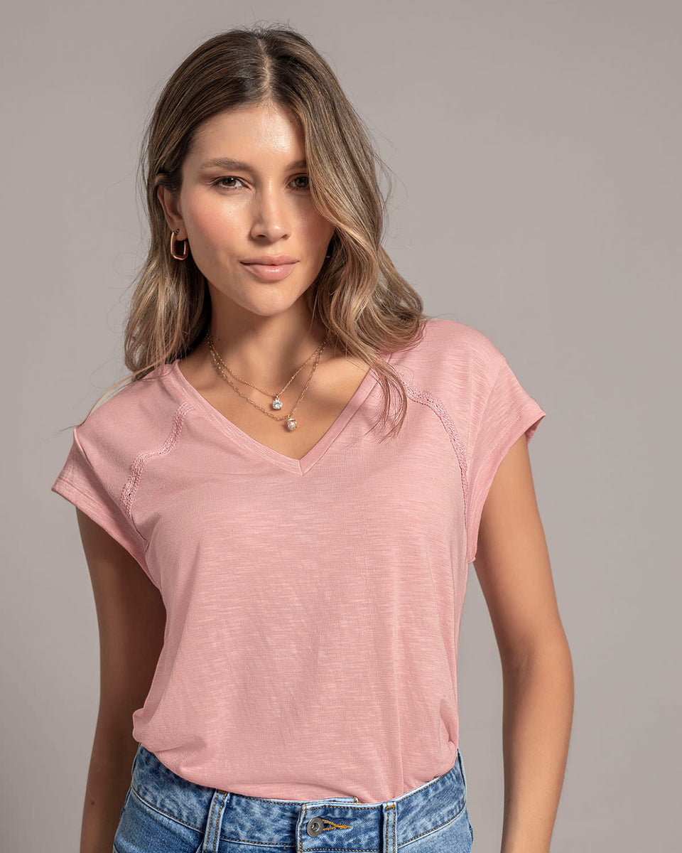 Blusa manga corta esencial
