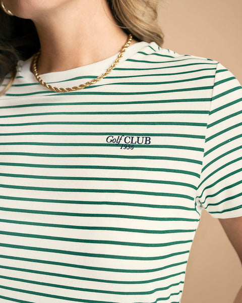 Blusa con estampado localizado en frente#color_047-raya-verde
