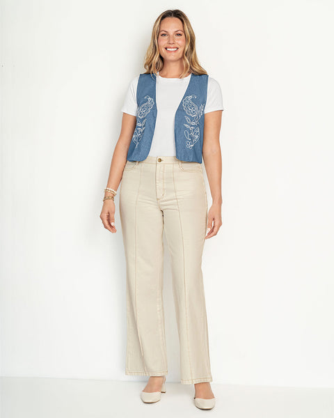 Chaleco corto en denim con estampado#color_052-denim