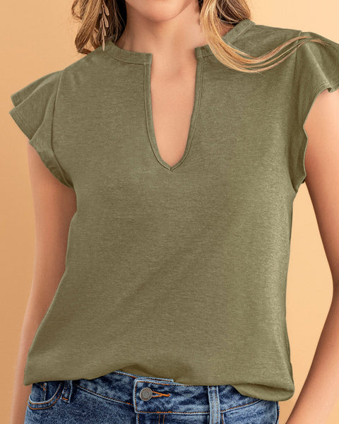 Blusa con bolero en manga#color_601-verde-militar