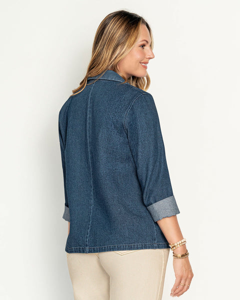 Chaqueta tipo blazer en denim#color_052-azul-medio-denim