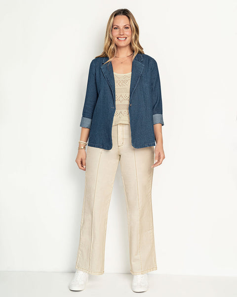 Chaqueta tipo blazer en denim#color_052-azul-medio-denim