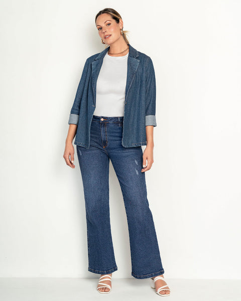 Chaqueta tipo blazer en denim#color_052-azul-medio-denim