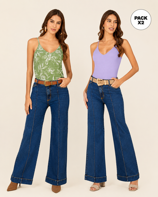 Blusa de tiritas básica x 2#color_968-verde-lila