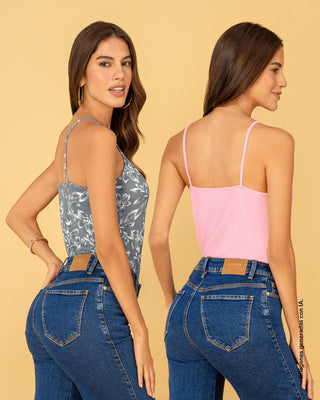 Blusa de tiritas básica x 2#color_978-rosado-gris