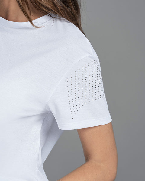 Blusa manga corta con detalles brillantes#color_000-blanco