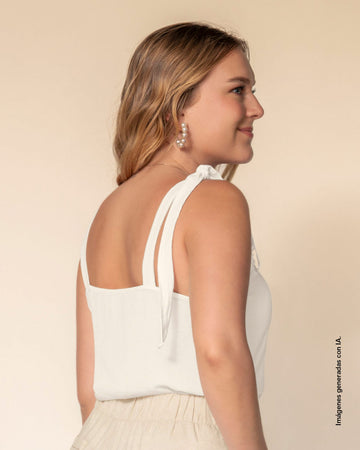 Blusa de tiritas anudables en hombros#color_018-marfil