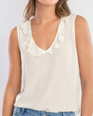 Blusa sin mangas con bolero en escote#color_000-blanco
