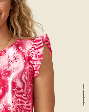Blusa con bolero en sisa y detalles en ojalillo#color_001-estampado