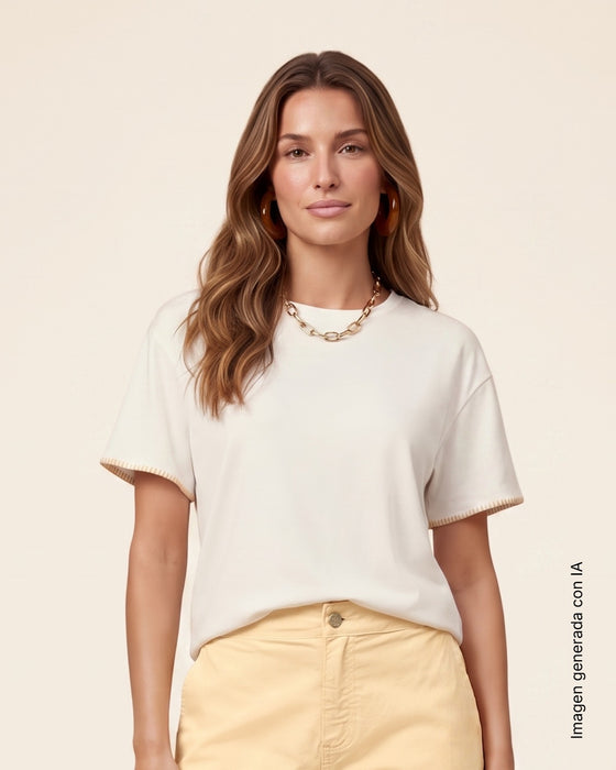 Blusa amplia con puntadas en mangas#color_018-marfil