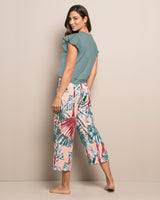 Pantalón largo con elástico en cintura y jareta funcional#color_145-estampado-flores