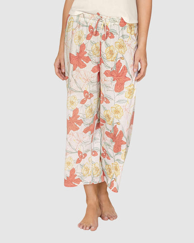 Pantalón largo con elástico en cintura y jareta funcional#color_153-estampado-flores