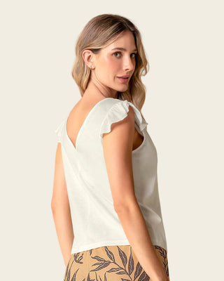 Blusa con bolero en mangas#color_018-marfil