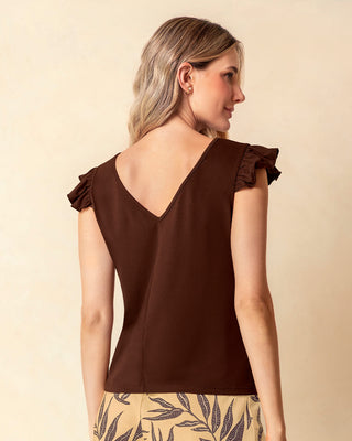 Blusa con bolero en mangas#color_c24-cafe-chocolate