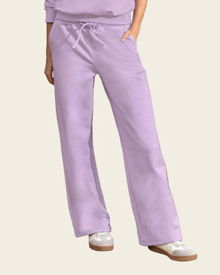 Pantalón ruedo amplio con elástico y tira anudable en cintura#color_c51-lila