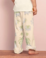Pantalón largo de pijama para niña estampado continuo#color_002-blanco-estampado